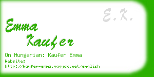 emma kaufer business card